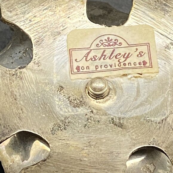 Vintage Silver Plate Brass Candlestick holders Leaf Poinsettia Set Of‎ 2 Floral - Picture 5 of 10